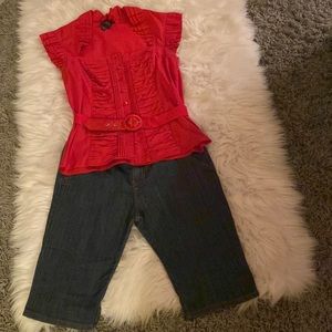 Junior size 13 blue denim Bermuda shorts